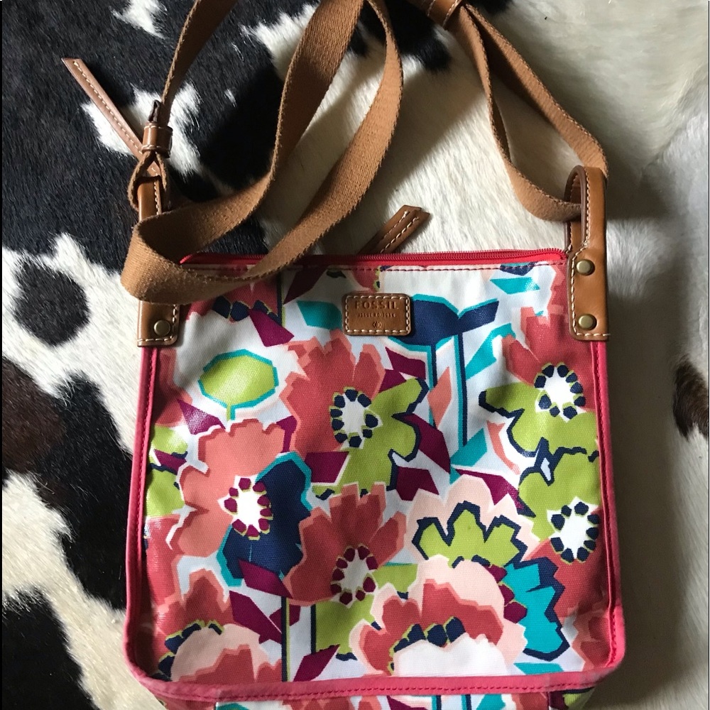 FOSSIL Multicolored floral coated canvas
